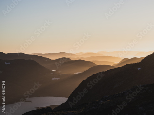 Sunset over the mountains