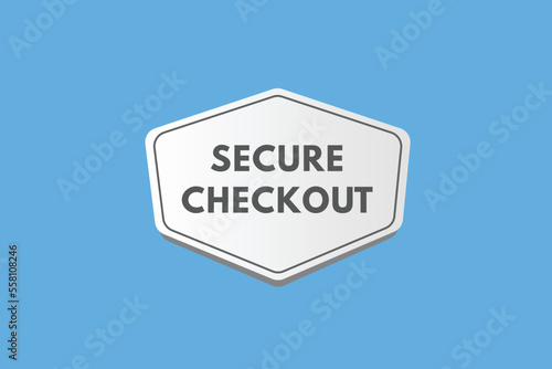 secure checkout text Button. secure checkout Sign Icon Label Sticker Web Buttons 