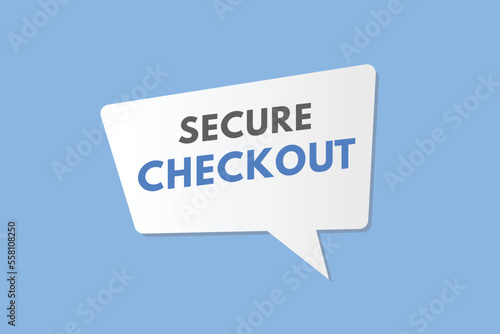 secure checkout text Button. secure checkout Sign Icon Label Sticker Web Buttons 