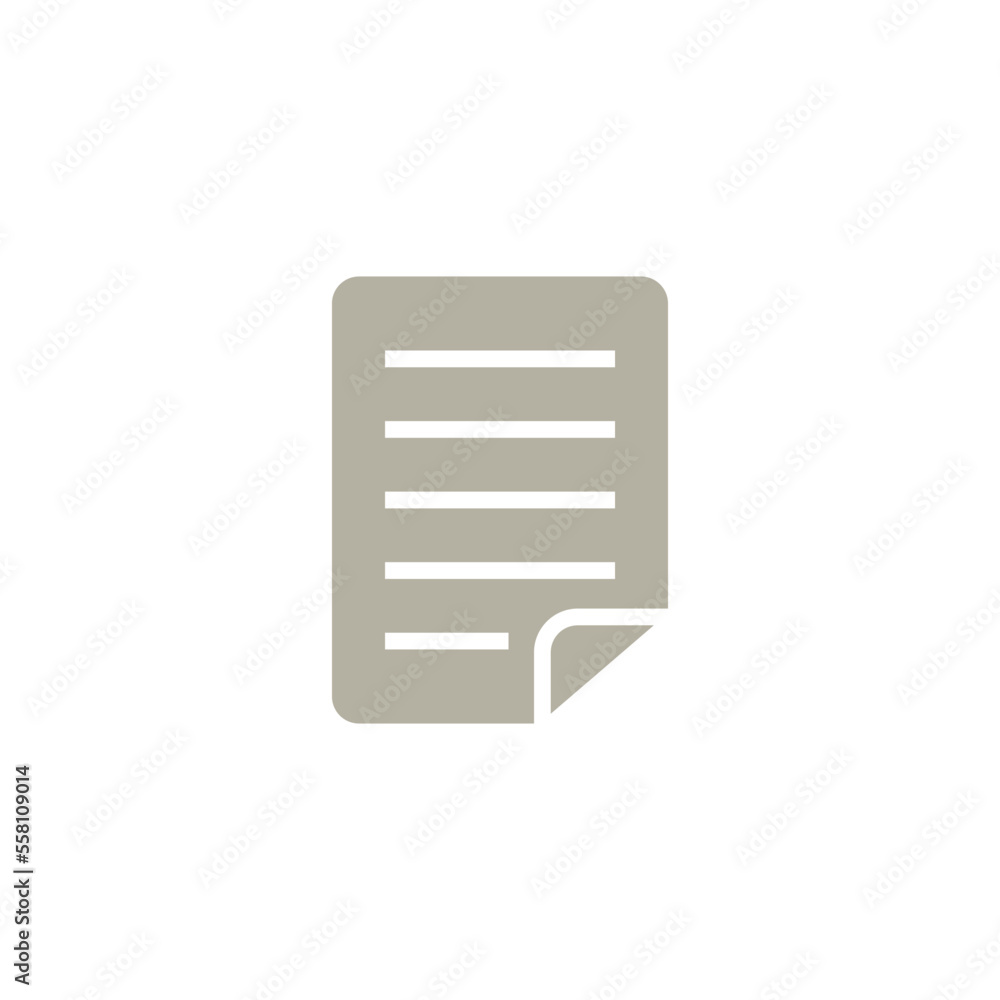 Paper Sheet Document Icon Vector Template Paper Sheet Document Icon Vector Template