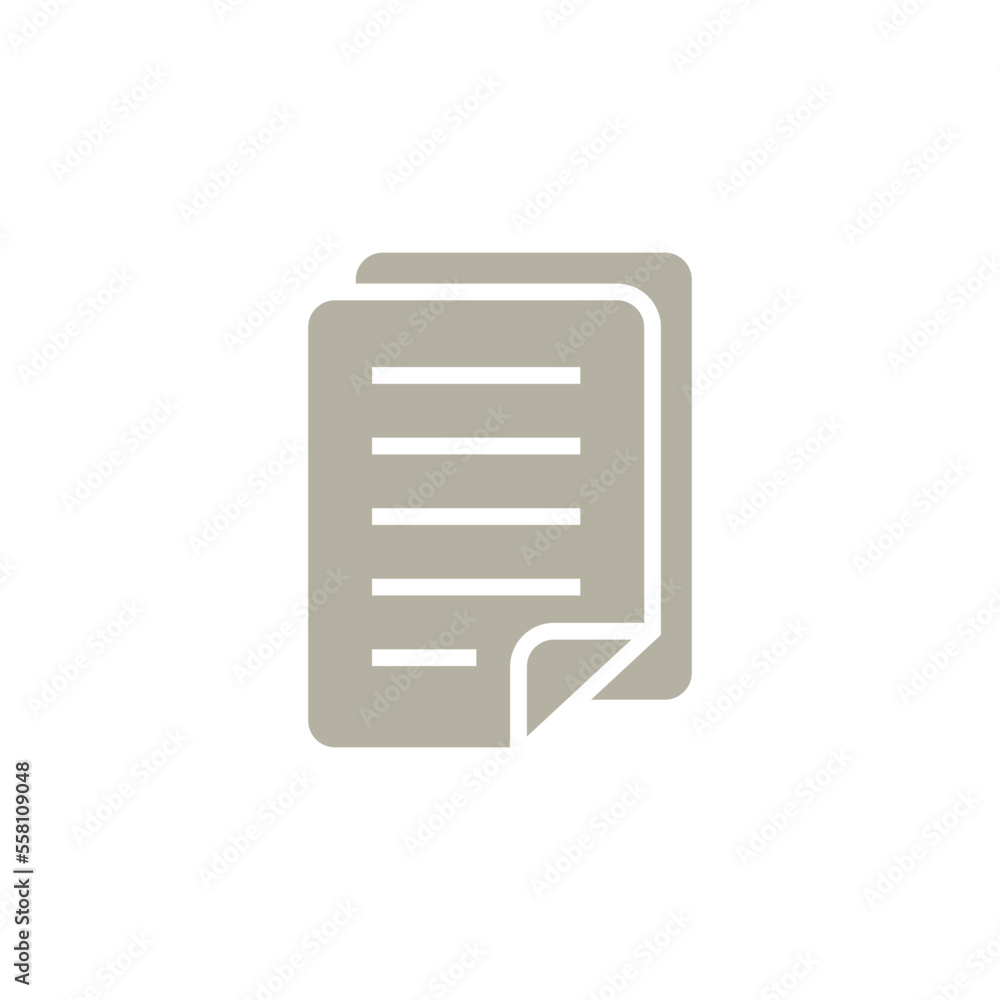 Paper Sheet Document Icon Vector Template Paper Sheet Document Icon Vector Template