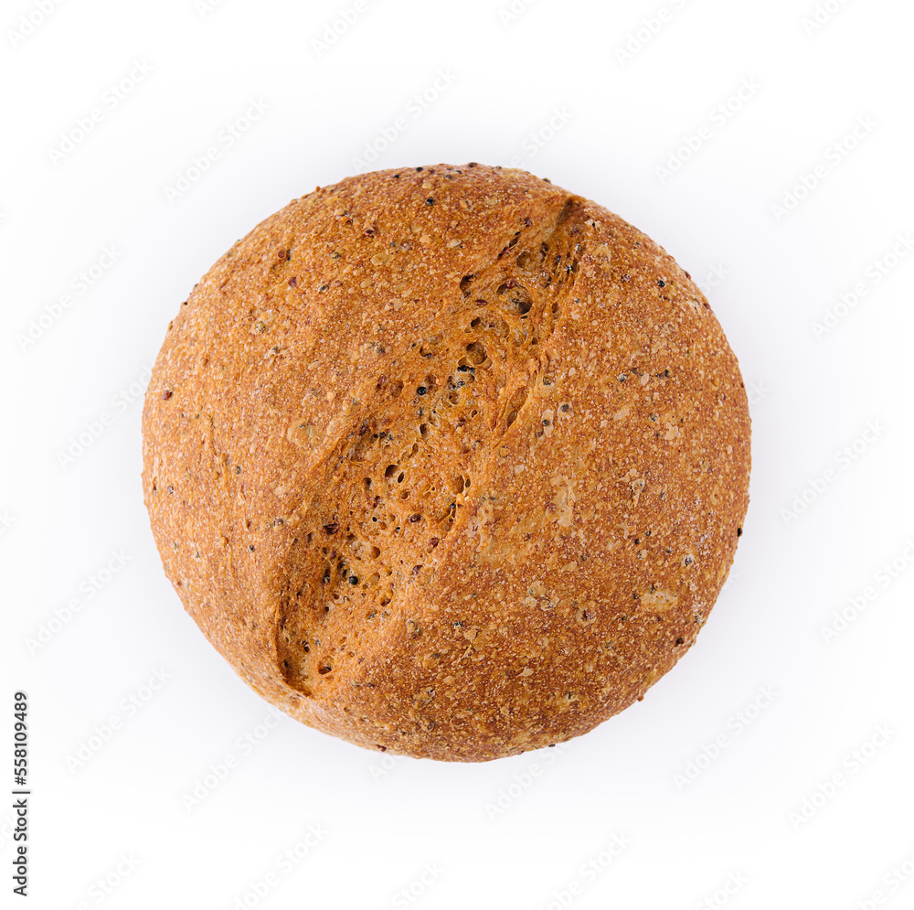 Bread round shape isolated on white background Bread round shape isolated on white background