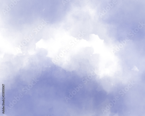 曇り空の水彩風イラスト　背景