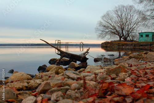 The picturesque shore of Lake Senezh