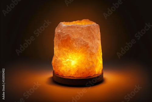 Himalayan Glow: Orange Salt Lamp