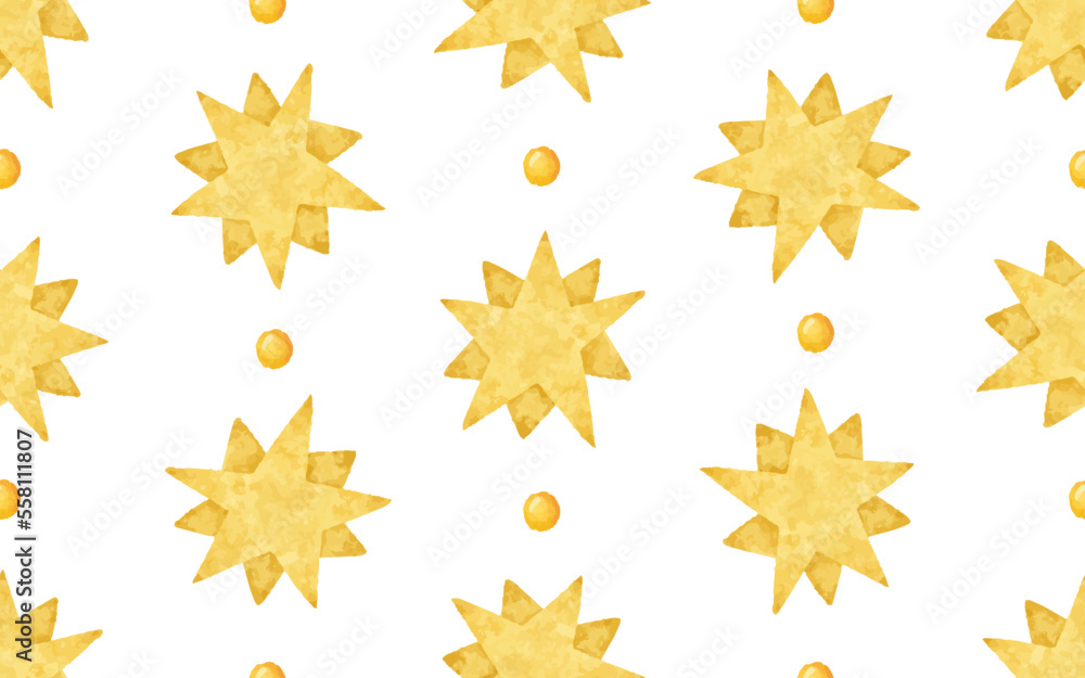 endless pattern with golden stars, cute childish wallpaper endless pattern with golden stars, cute childish wallpaper