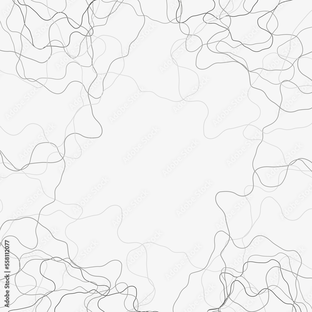 Wavy lines on abstract background, grey, dark gray curves, design element