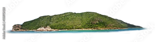 Obraz  z motywem Isolated transparent landscape of a distant island