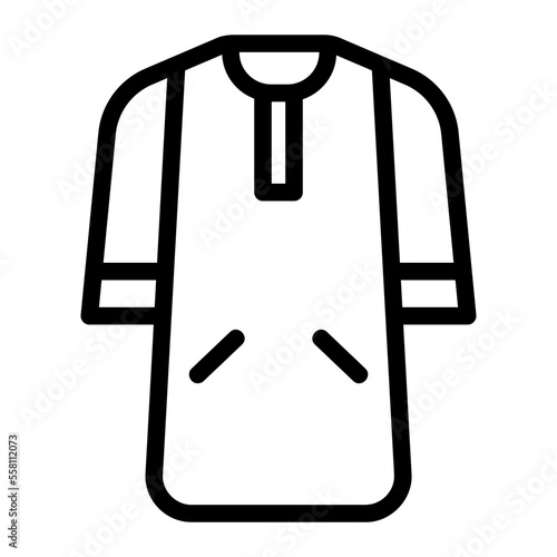 djellaba line icon