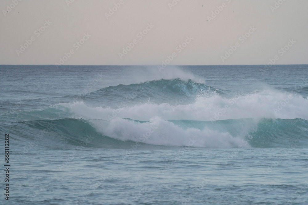 wave breaking in the sea