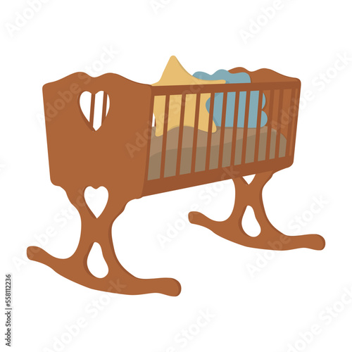 Baby crib vector illustration