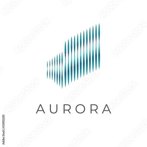 Aurora Simple Illustration Logo With Gradient Colors