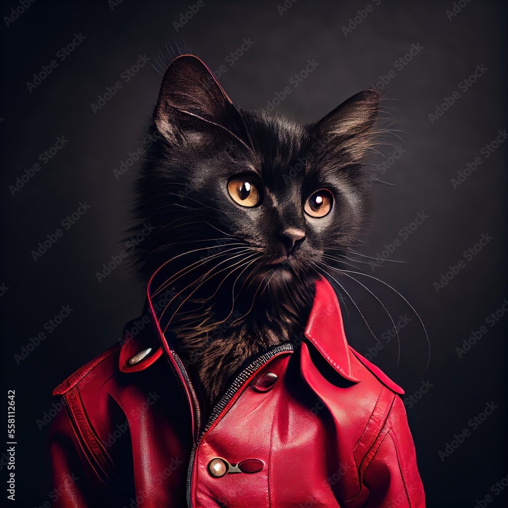 Black cat jacket store