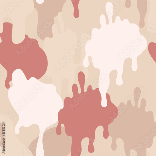 Comic dripping blots background in pop art, graffiti style. Funky paint drips, stains, drops seamless pattern.