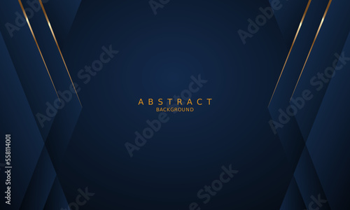 dark blue luxury premium background and gold line.