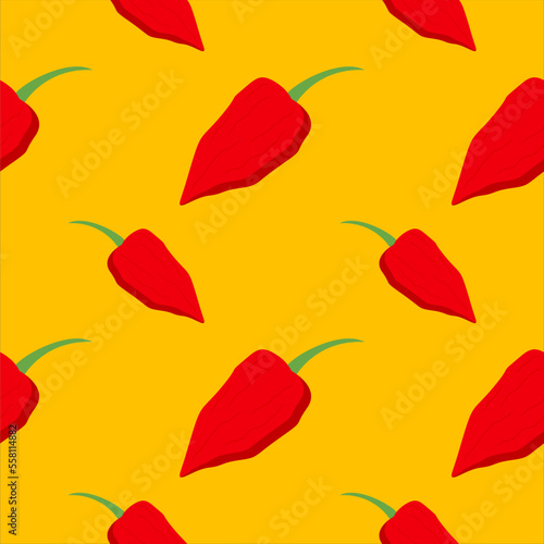 ghost pepper seamless pattern. chili seamless pattern flat design vector illustration