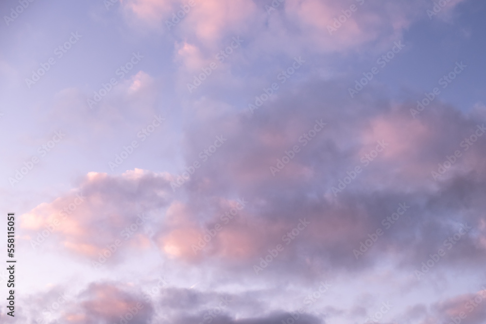 Naklejka premium sunset sky with clouds abstract