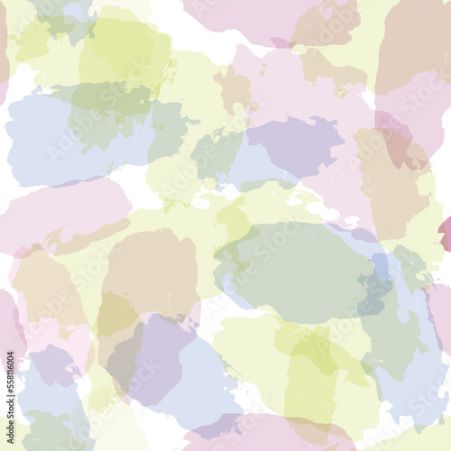 Watercolor seamless pattern, rainbow colors girly print, tie dye pastel spring background
