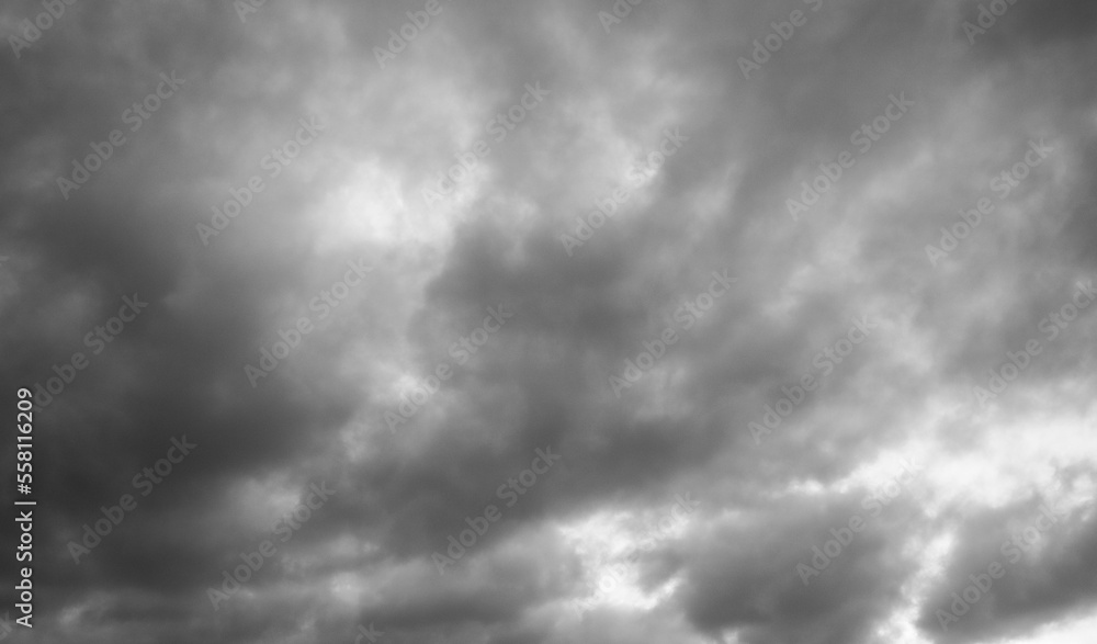 Obraz premium black and white storm clouds abstract