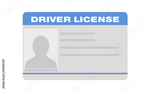 Driver license card illustration flat design