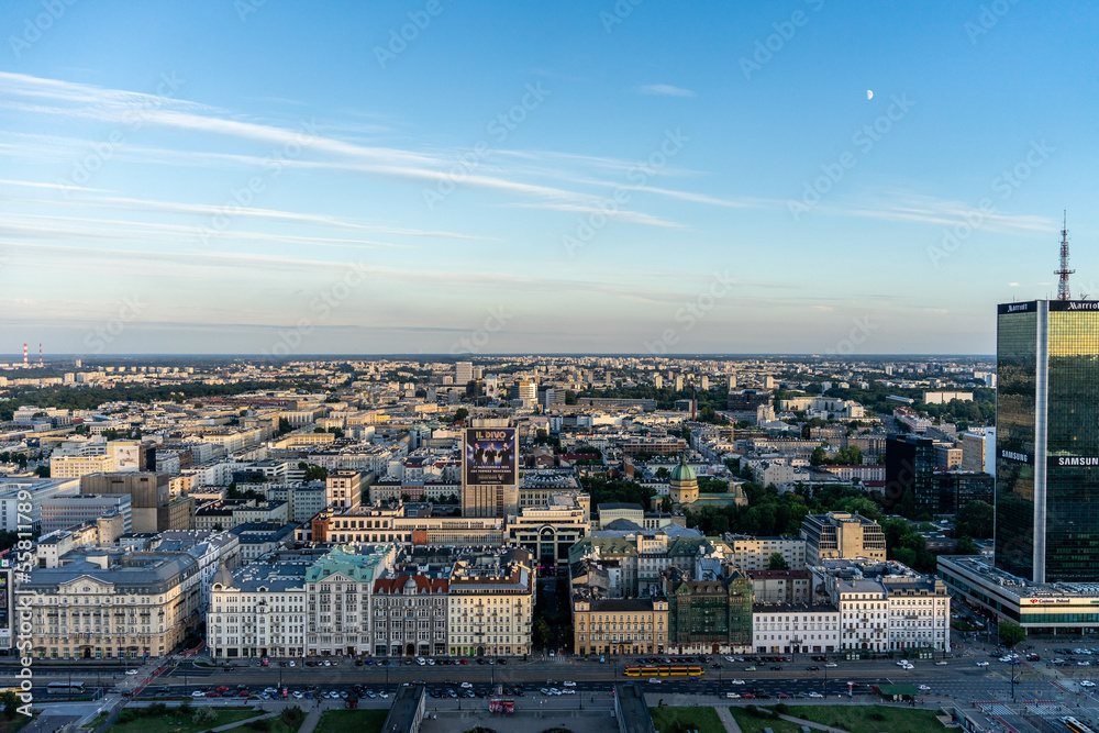 Cityscape from lookout in Warsaw