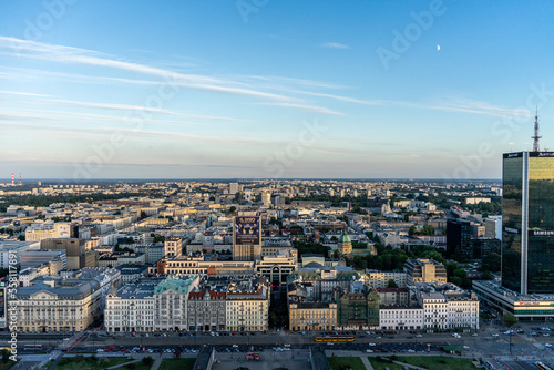 Cityscape from lookout in Warsaw