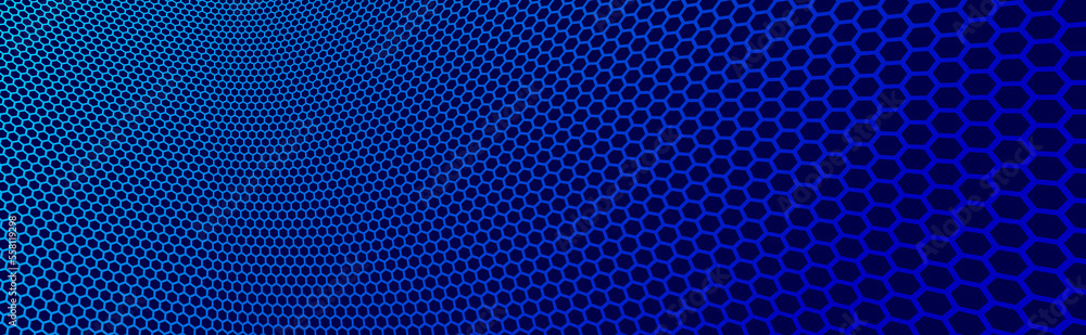 Hexagons pattern in 3D perspective vector abstract background, technology theme network and big data image. Hexagons pattern in 3D perspective vector abstract background, technology theme network and big data image.