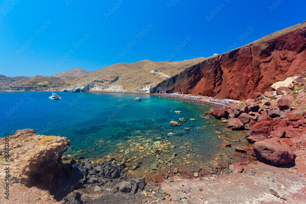 Red Beach auf der Insel Santorini, Griechenland