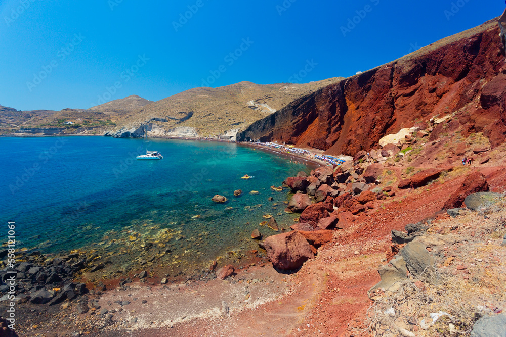 Red Beach auf der Insel Santorini, Griechenland