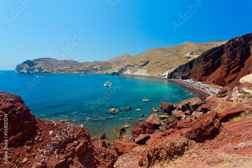 Red Beach auf der Insel Santorini, Griechenland