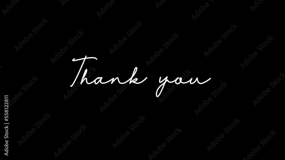 thank you handwriting text animation thank you handwriting text animation