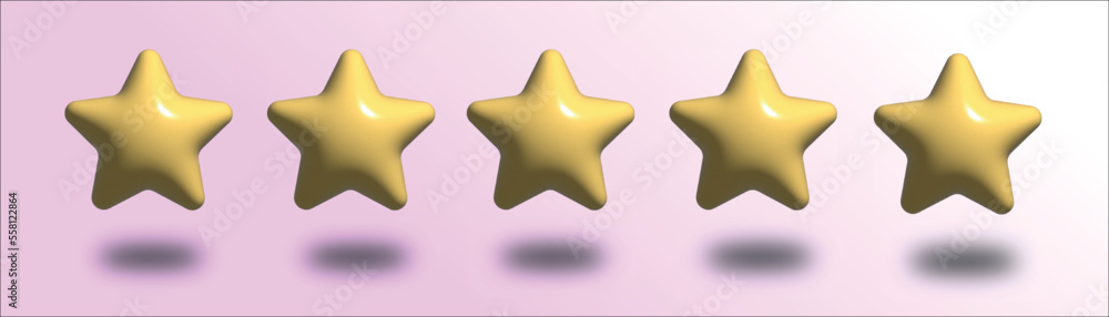 5 star rating. review icon. tone rating. best review. 3D vector illustration. EPS10 5 star rating. review icon. tone rating. best review. 3D vector illustration. EPS10