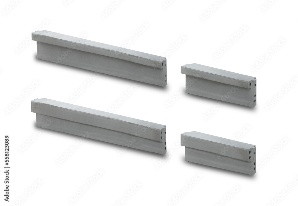 Perspective of precast concrete isolated on a white background. Perspective of precast concrete isolated on a white background.