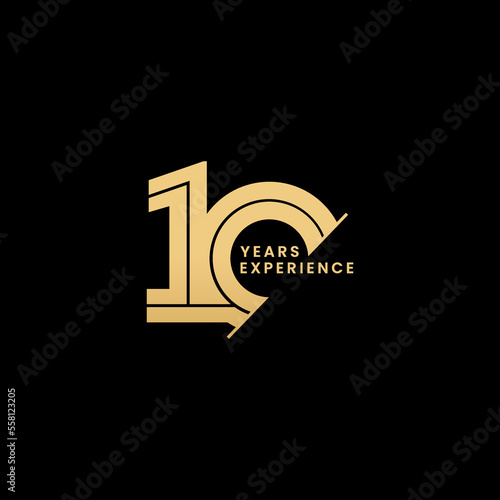 10 years experience or 10 years experience simple vector illustration. Best 10 years experience. 10 years experience vector template. Perfect for banners about ability experience.
