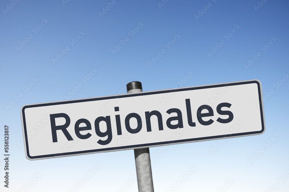 Metallschild, Regionales, regionale Angebote Metallschild, Regionales, regionale Angebote