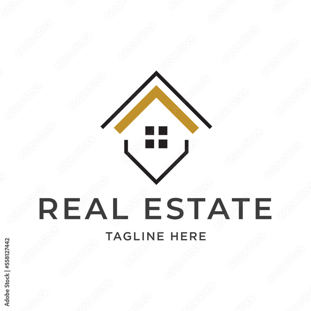 Real estate logo, design logo Linear Style isolated on white Background. Usable for Real Estate, Construction, Architecture and Building Logos. Flat Vector Logo Design Template Element. Real estate logo, design logo Linear Style isolated on white Background. Usable for Real Estate, Construction, Architecture and Building Logos. Flat Vector Logo Design Template Element.