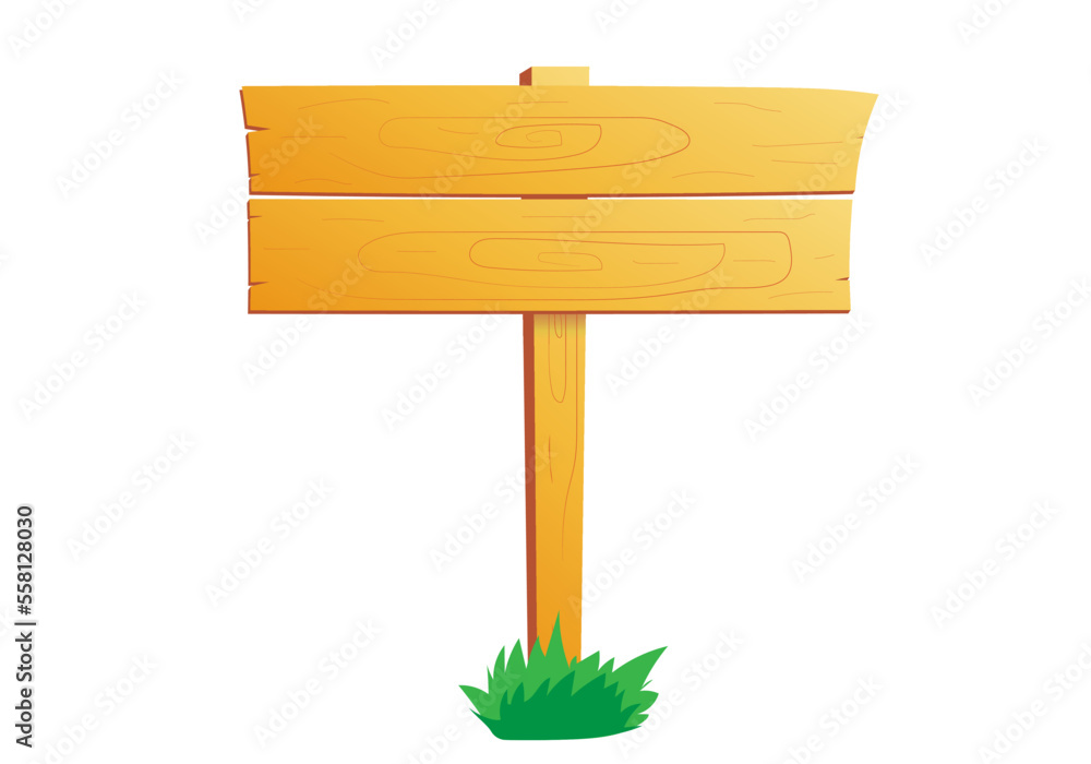 Fototapeta premium vector wooden sign isolated on white background