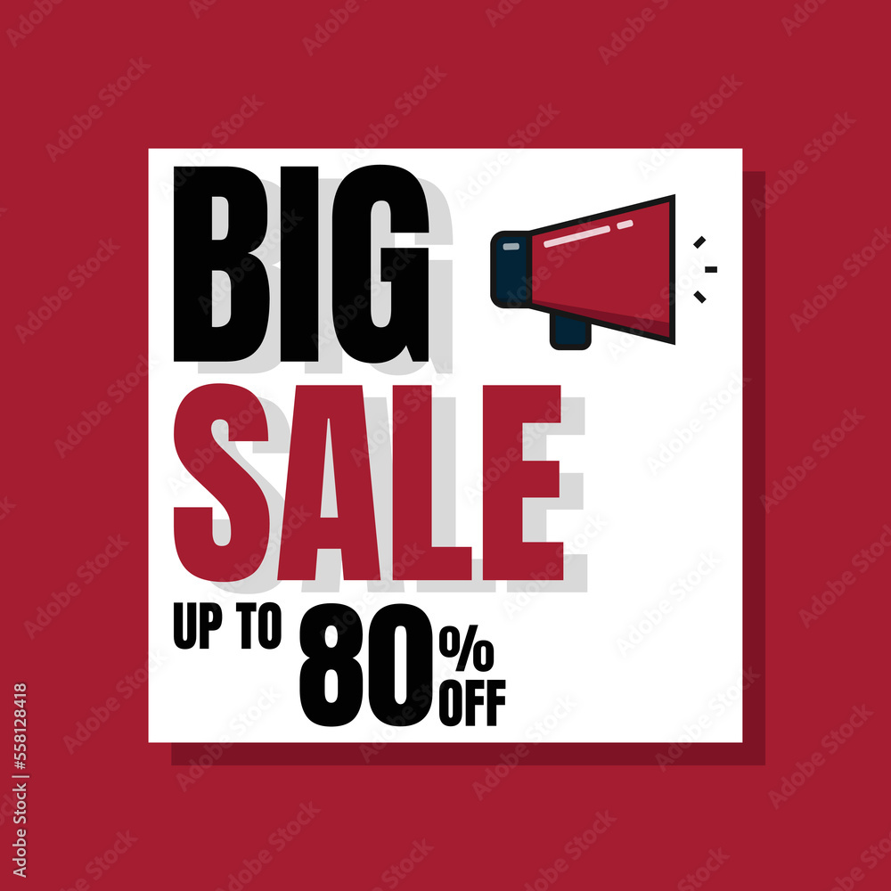 BIG Sale discount. Special offer price signs, Discount 80% OFF BIG Sale discount. Special offer price signs, Discount 80% OFF
