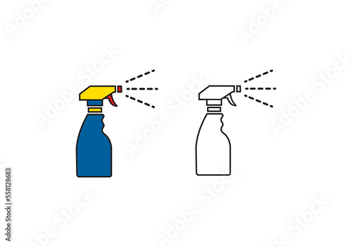 spray bottle logo icon illustration photo