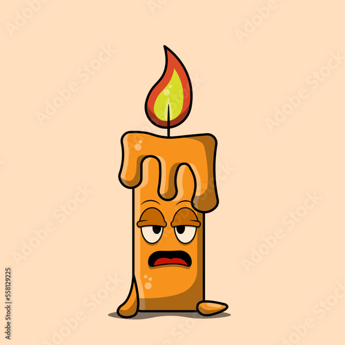 boring candle illustration cartoon