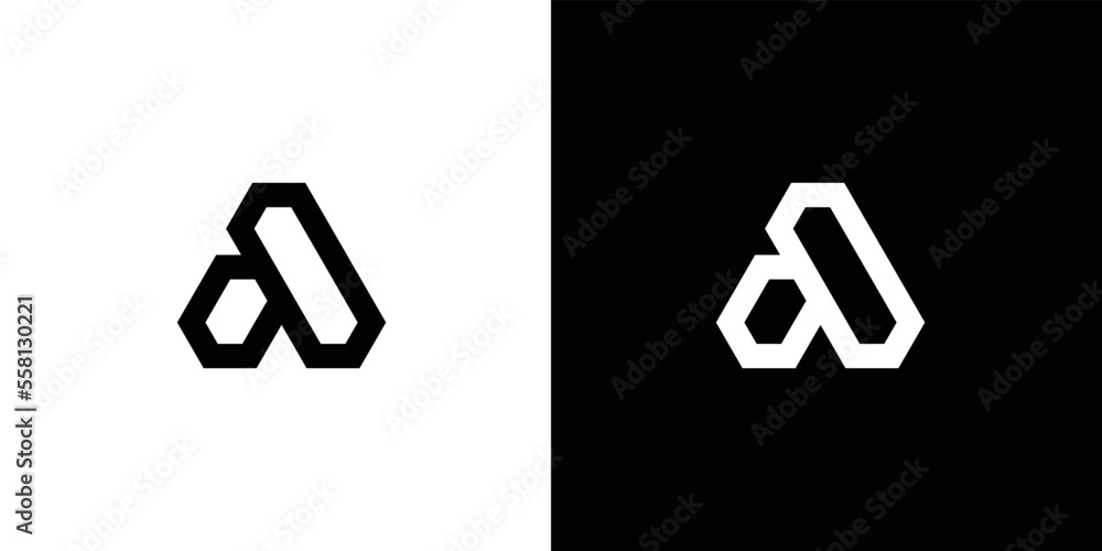 Obraz premium Minimal Awesome Creative Trendy Professional Letter A Logo Design Template On Black And White Background 