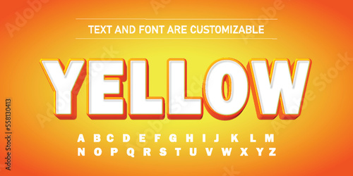 yellow  font Text effect editable premium free downloa