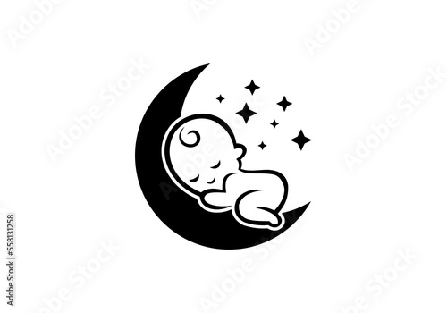 sleeping baby logo icon