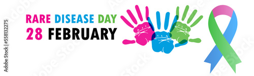 Illustration Of Rare Disease Day,Rare Disease Day Banner Background.