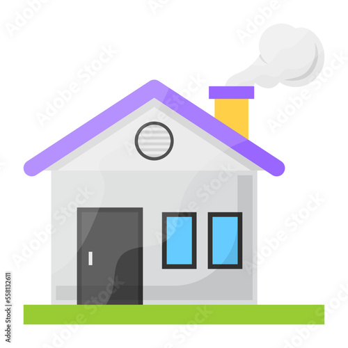 Common gaseous Elements vector color icon design, Environmental pollution symbol, Chemical Biological contamination sign, Pollutants stock illustration, Household air pollution concept