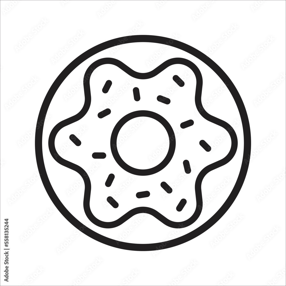doughnut nut icon simple art design doughnut nut icon simple art design
