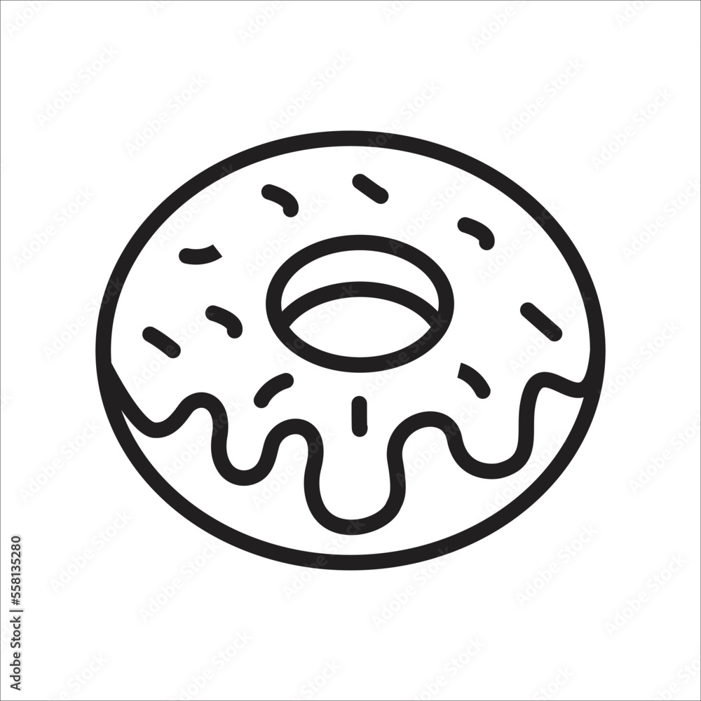 doughnut nut icon simple art design doughnut nut icon simple art design