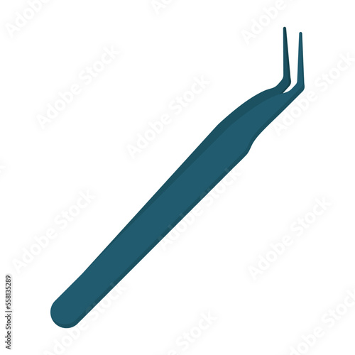 Manicure tweezers. Vector flat illustration