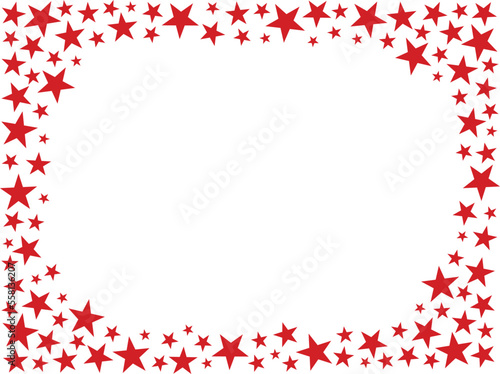 vector frame with stars - red colored banner