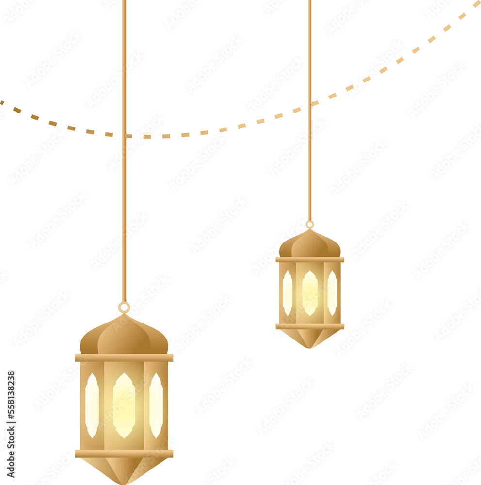 Islamic gold lantern decoration
Islamic gold lantern decoration